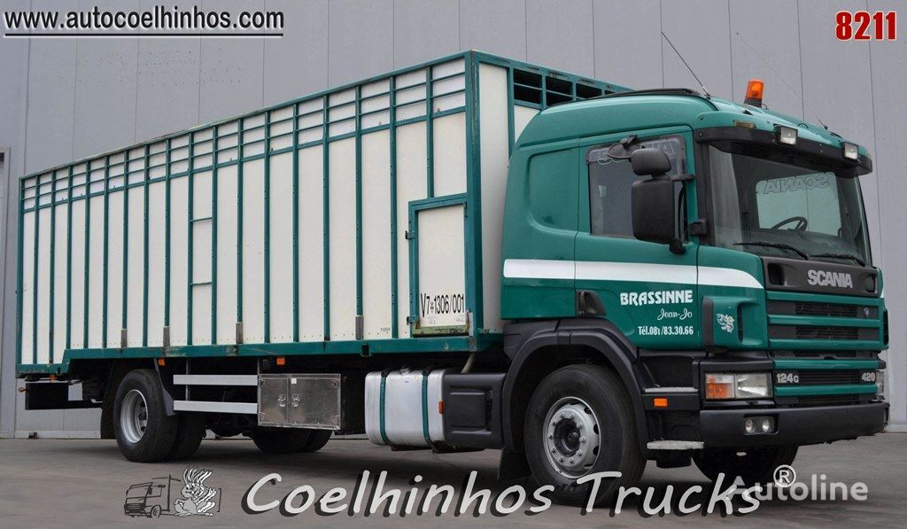 Scania 124G 420 camión para transporte de ganado