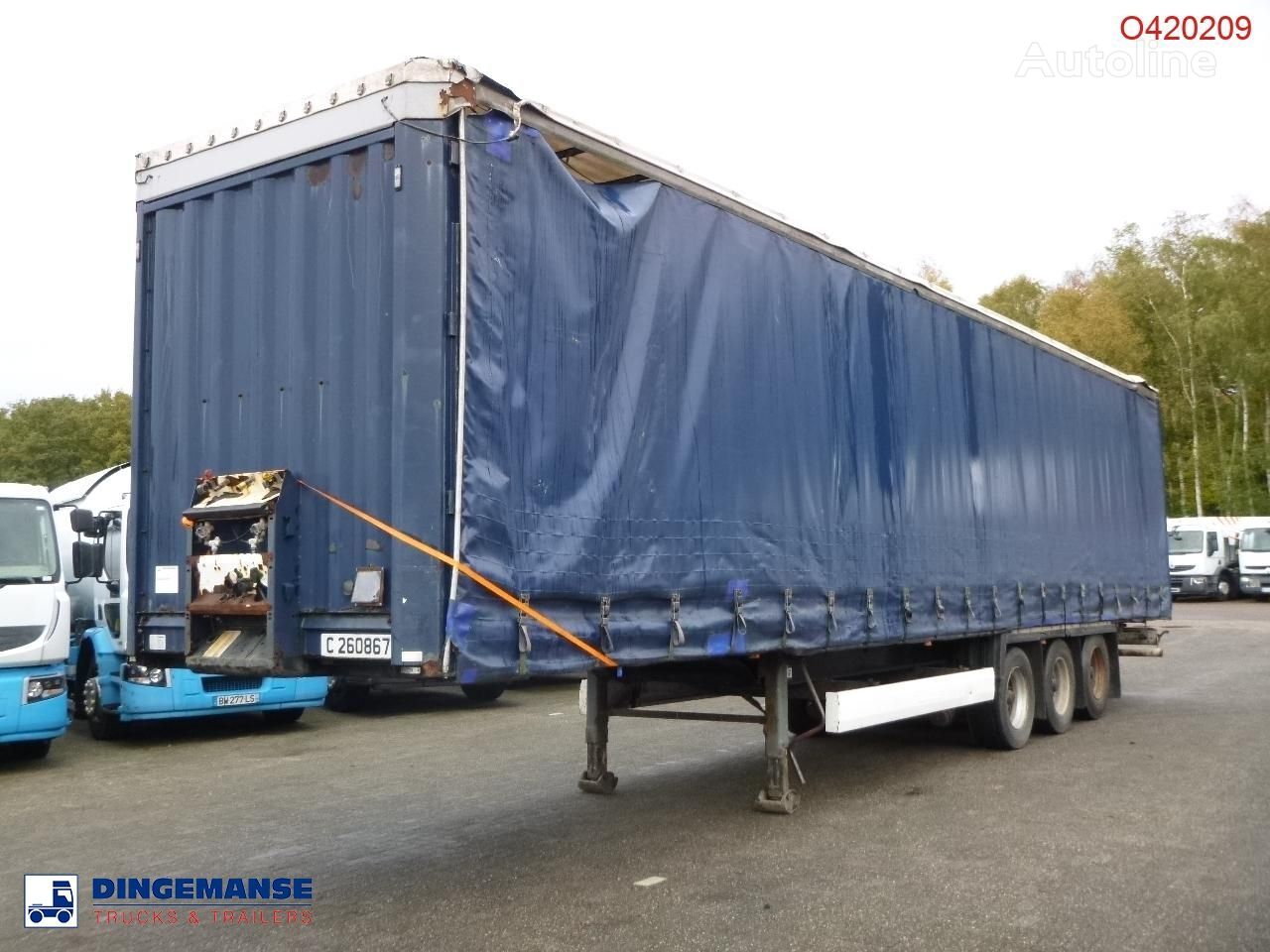 Krone Curtain side trailer double stock 97 m3 semirremolque con lona corredera